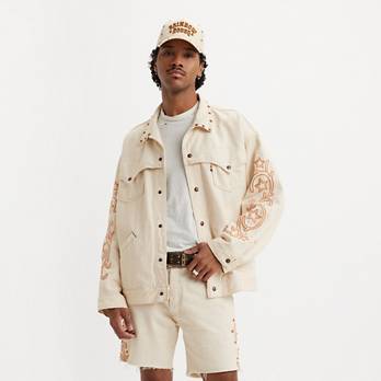 COMPLETO Levi's® Pride Giacca Trucker Western Liberation & Pride 501® '93 Cut-off Shorts — vista 12