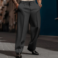 Pantaloni da uomo casual a gamba larga con pieghe – Vestibilità elegante, comodi e dal look versatile 🔷